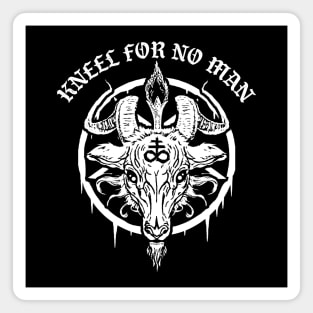 Kneel For No Man Baphomet Magnet